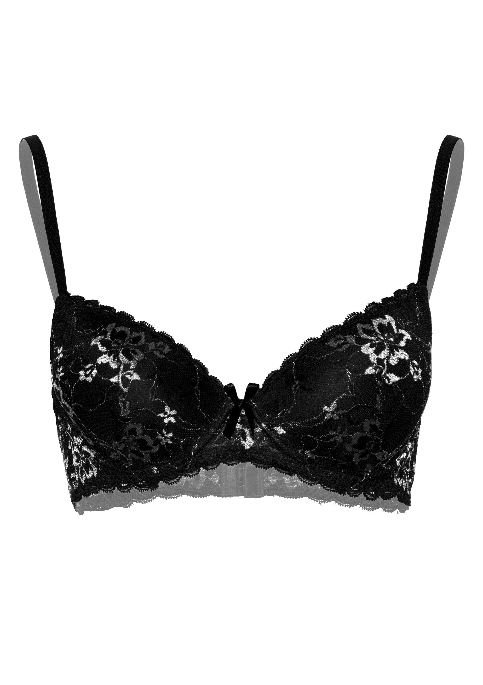 Daring Intimates Mix & Match Demi bra with floral lace BLACK 75B - 4