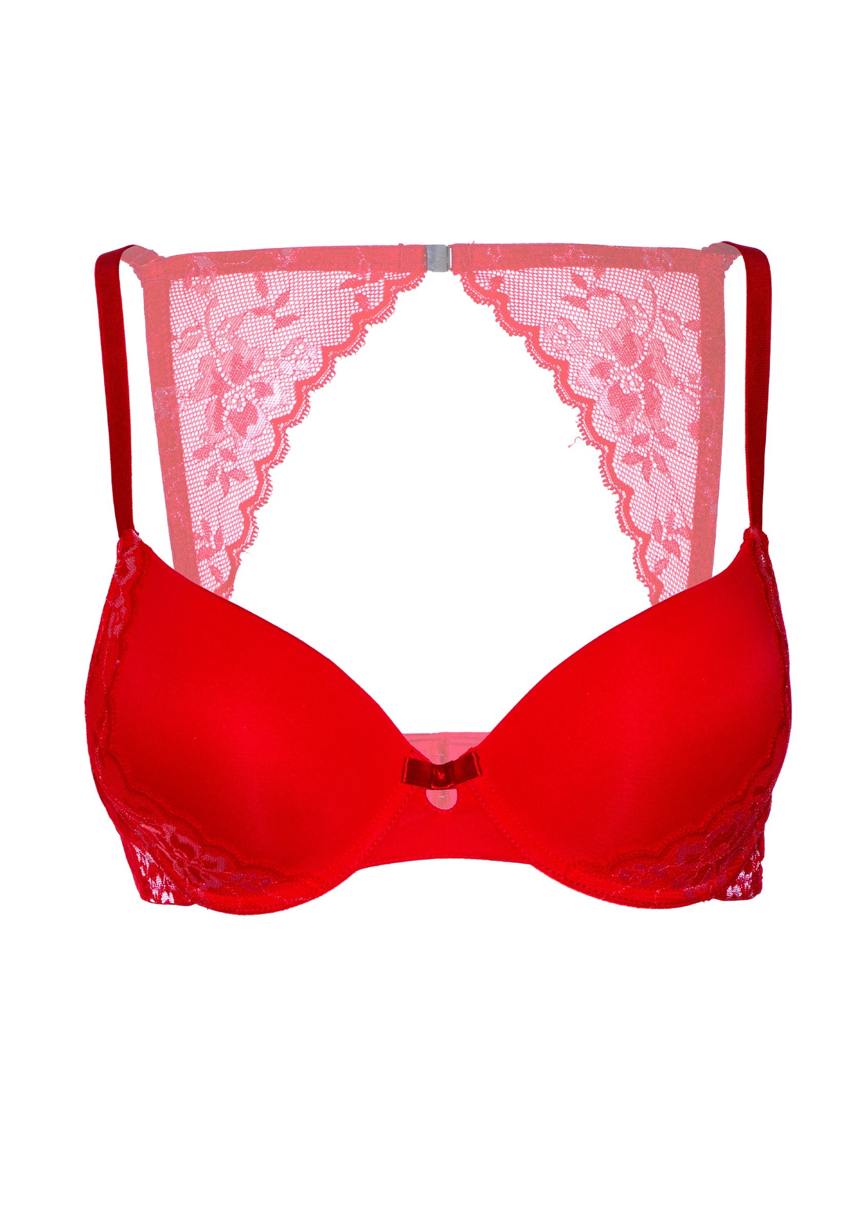 Daring Intimates Mix & Match Push-up bra with lace racerback RED 75B - 4