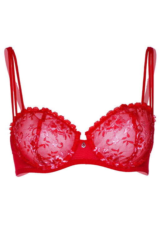 Daring Intimates Mix & Match Very sexy unlined lace bra - Rood
