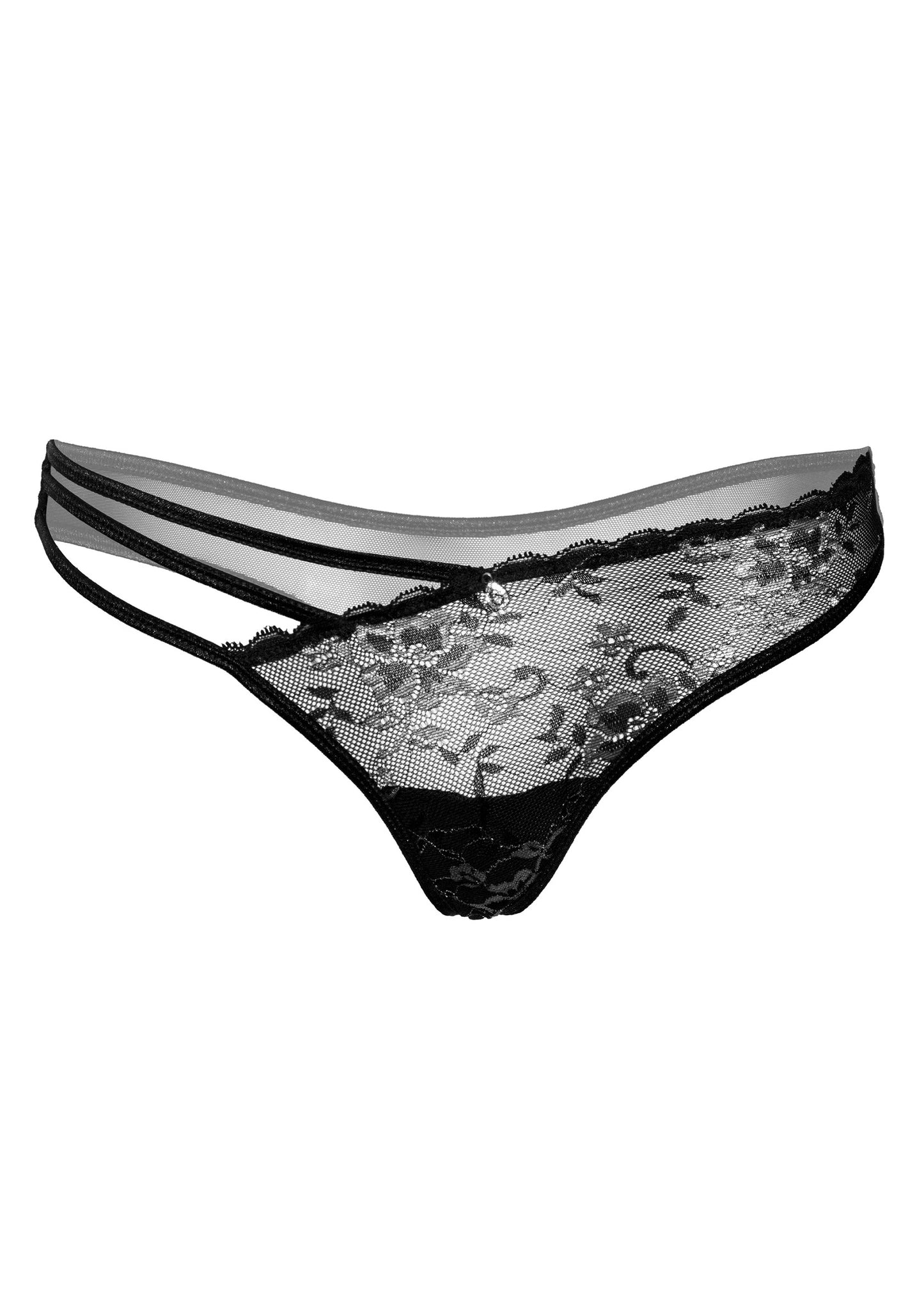 Daring Intimates Mix & Match Very sexy floral lace string BLACK S/M - 5