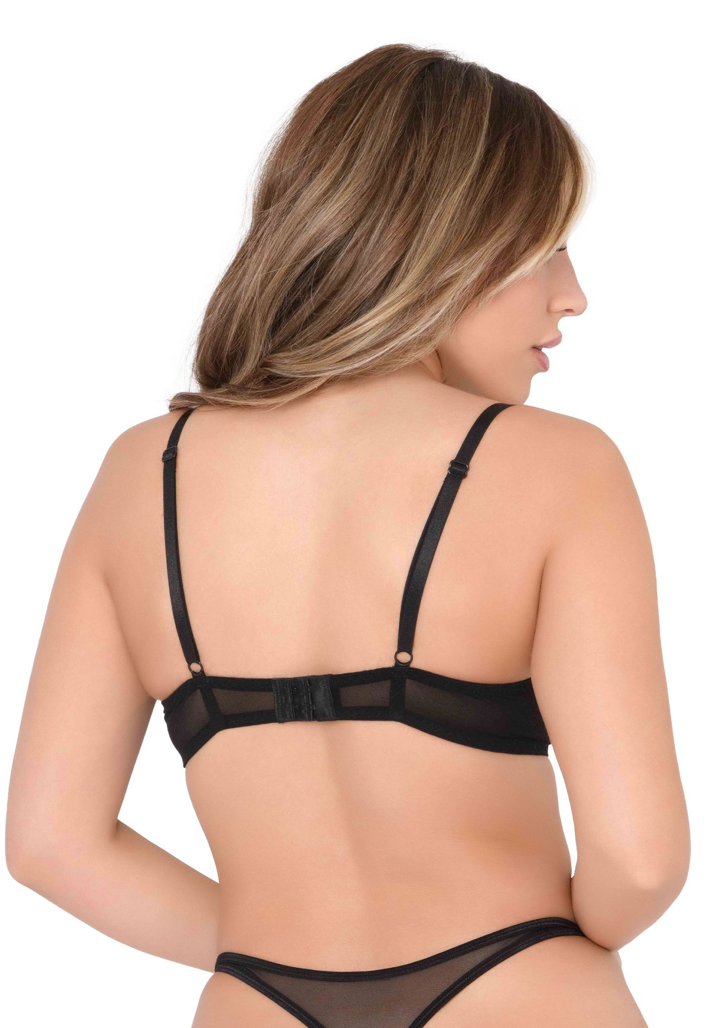 Daring Intimates Mix & Match Very sexy embroidered bra BLACK 75B - 4