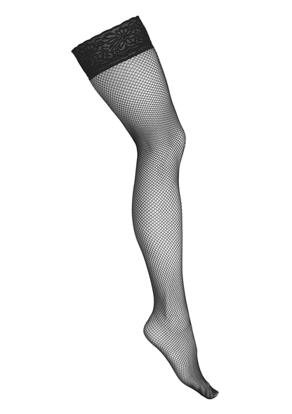 Kotek Fishnet Hold Ups H010 BLACK S/M - 0