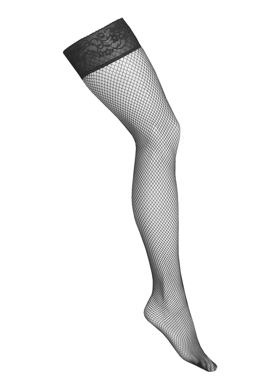 Kotek Fishnet Hold Ups H014 - Zwart