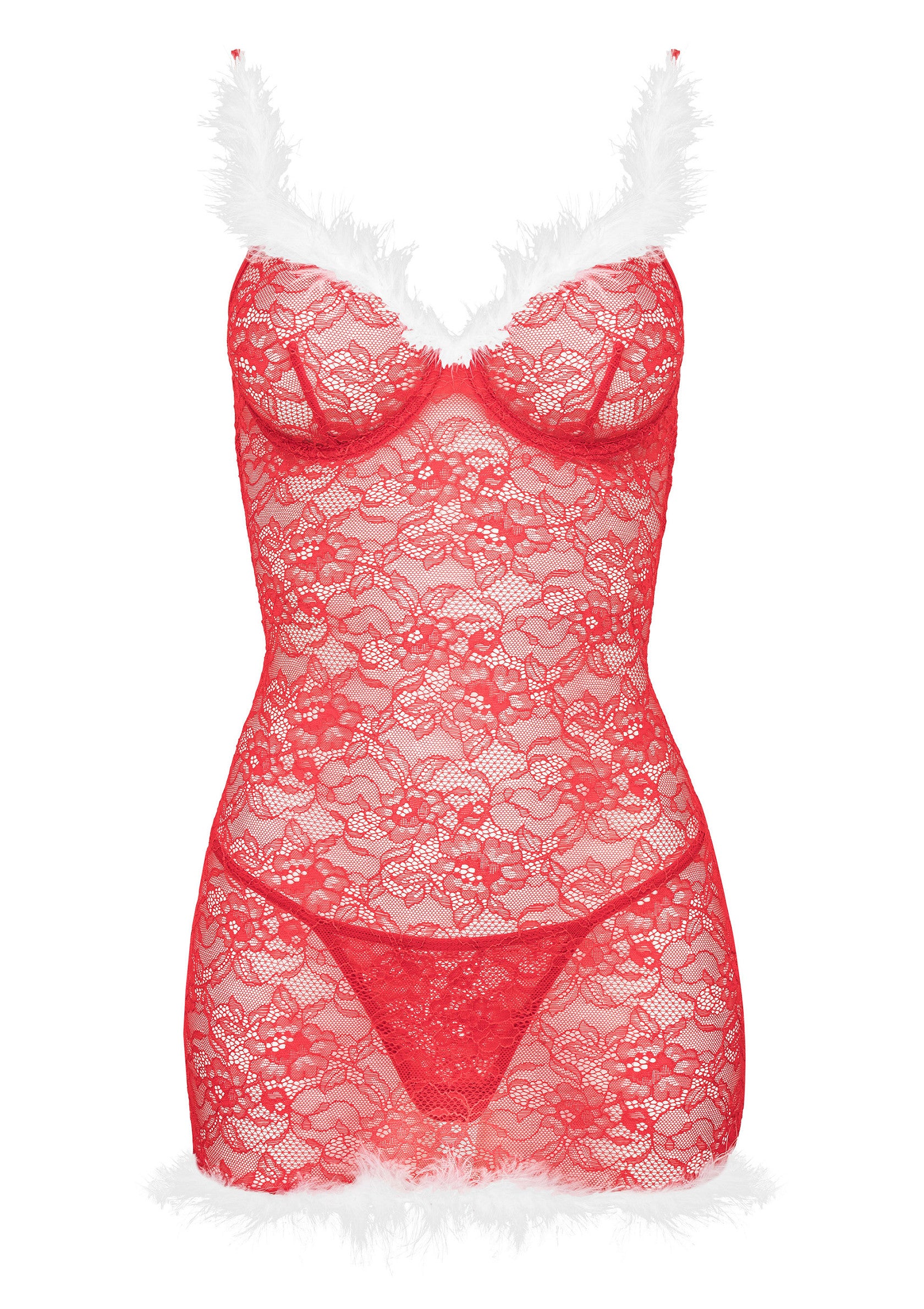 Kotek Kristinella Babydoll and Thong RED S/M - 2