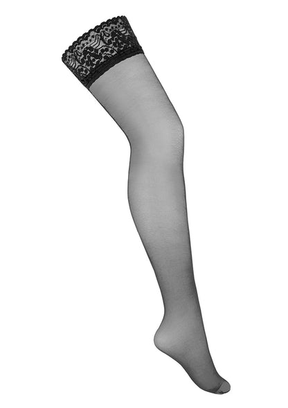 Kotek Hold Ups H035 Plus Size BLACK 1X/2X - 2