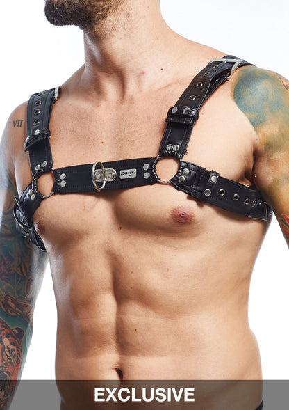 MOB Eroticwear Dngeon Harness Belts BLACK O/S - 1394