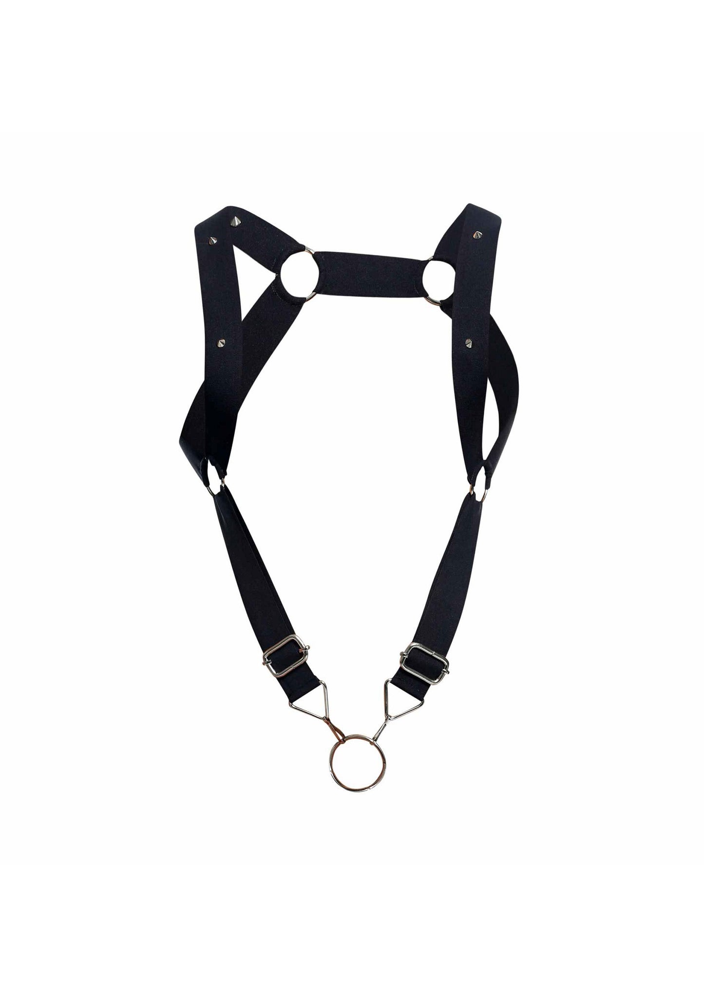 MOB Eroticwear Dngeon Straigh Back Harness BLACK O/S - 8