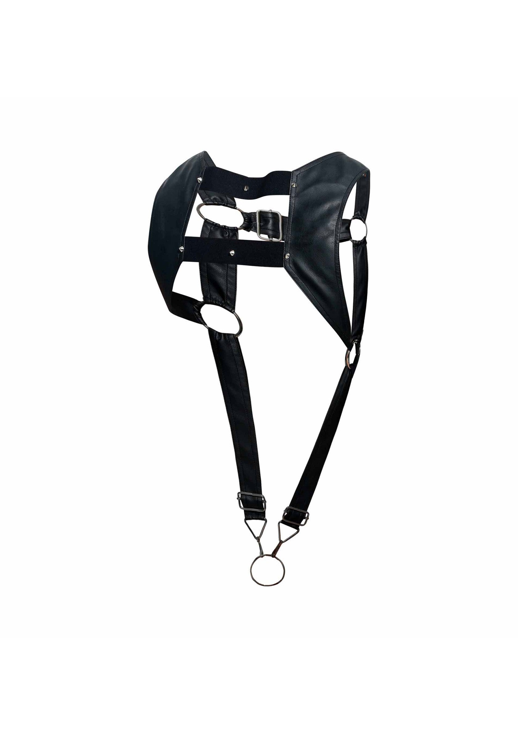 MOB Eroticwear Dngeon Top Cockring Harness BLACK O/S - 1