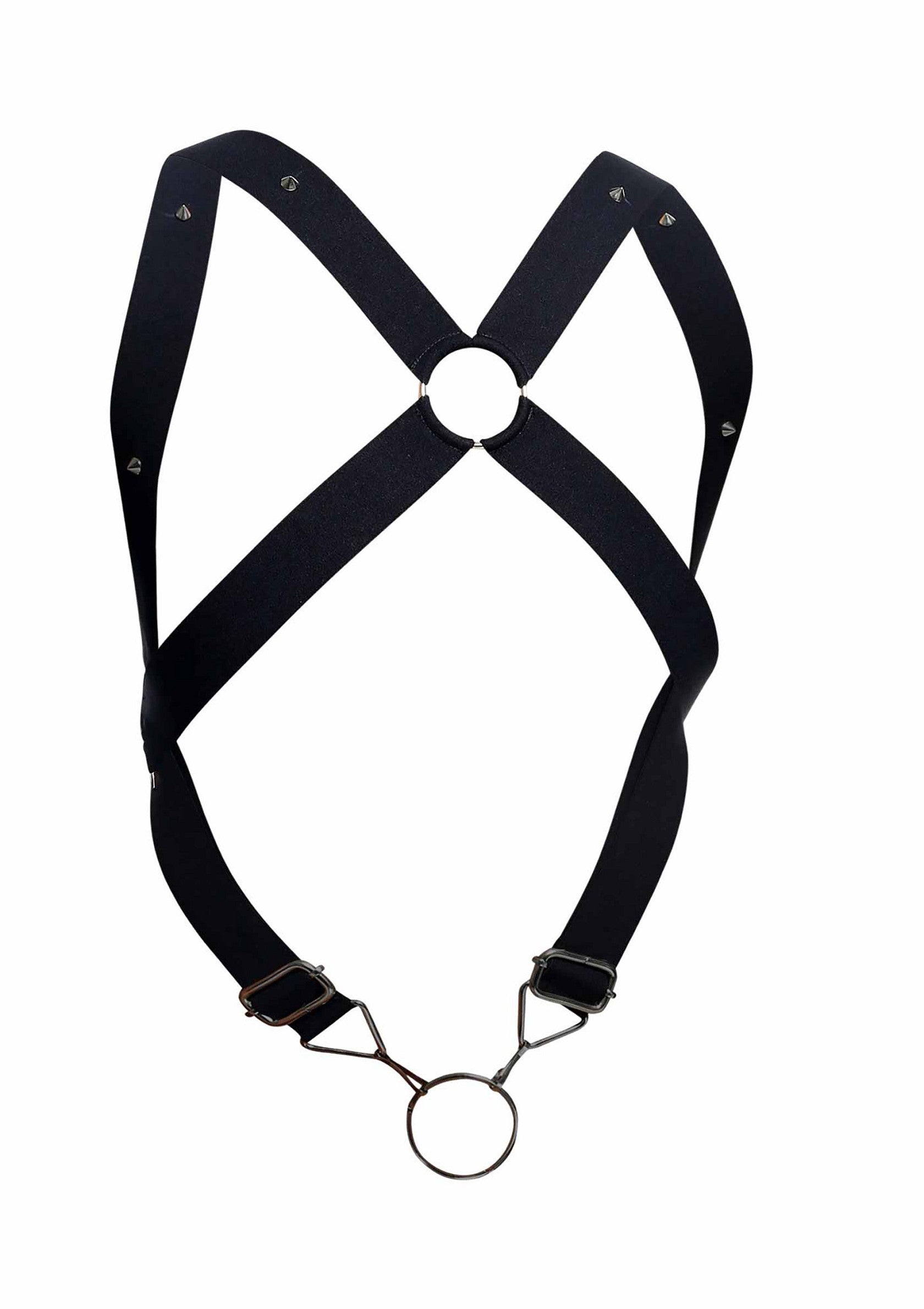 MOB Eroticwear Dngeon Crossback Harness BLACK O/S - 4