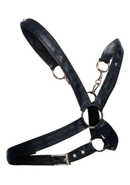 MOB Eroticwear Dngeon Cross Chain Harness BLACK O/S - 2