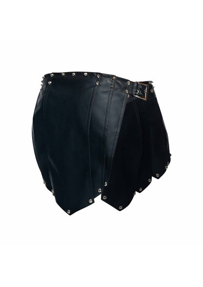 MOB Eroticwear Dngeon Roman Skirt BLACK O/S - 3