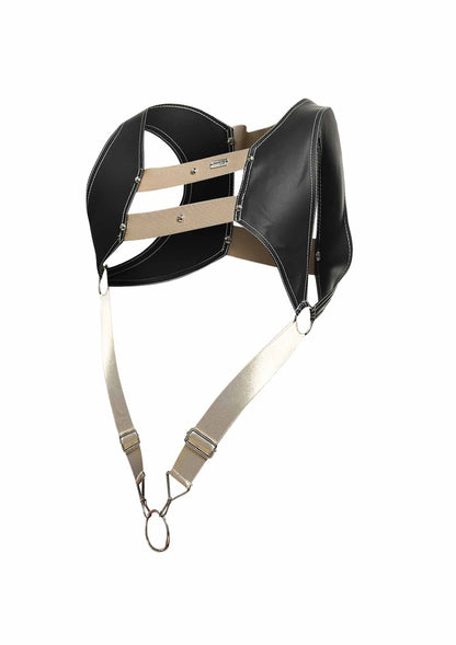 MOB Eroticwear Dngeon Top Cockring Harness GOLD O/S - 1