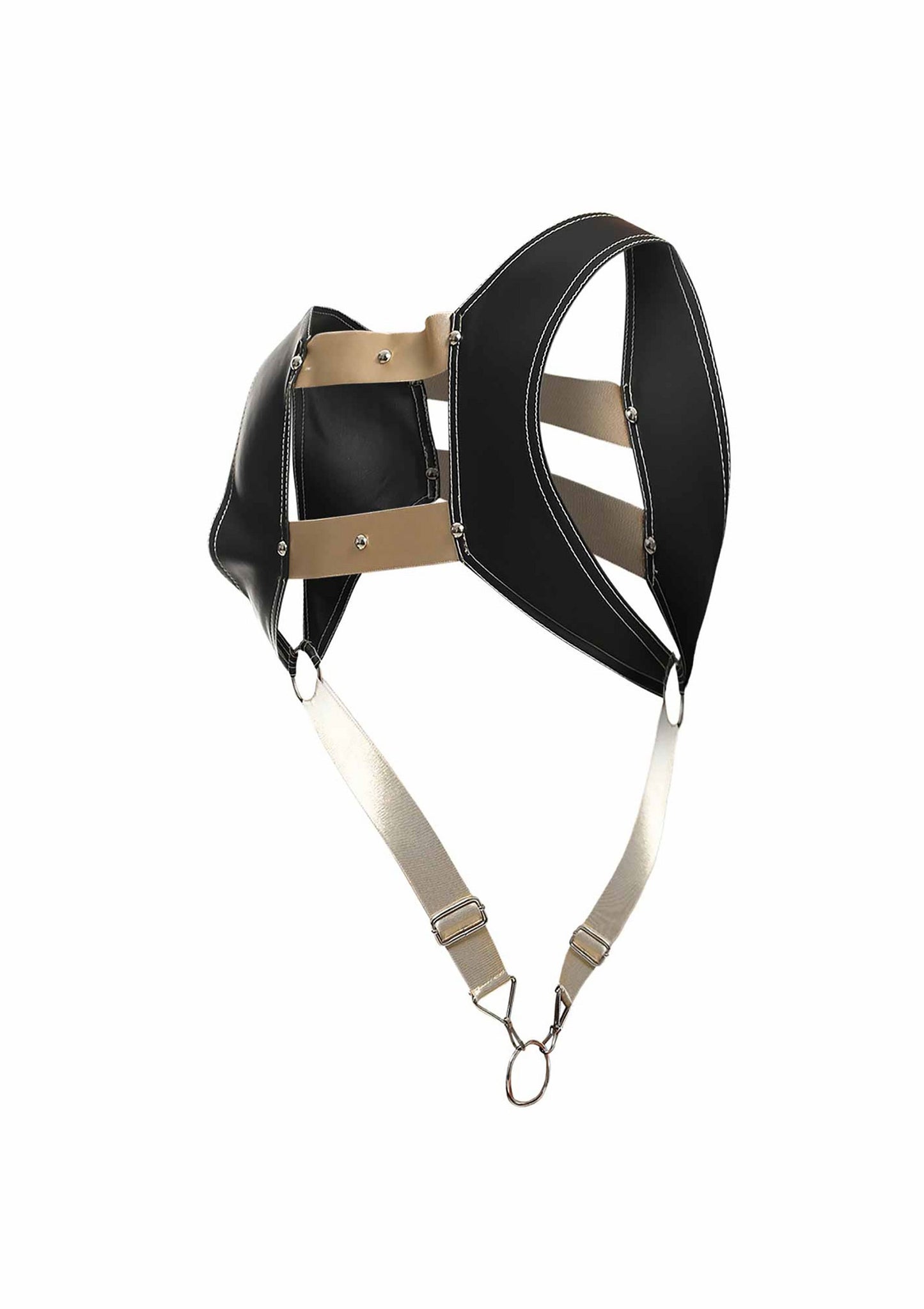 MOB Eroticwear Dngeon Top Cockring Harness GOLD O/S - 0