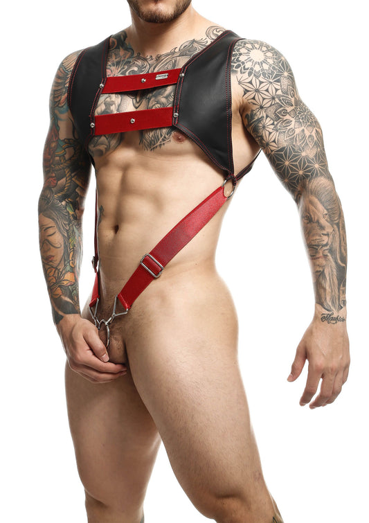 MOB Eroticwear Dngeon Top Cockring Harness