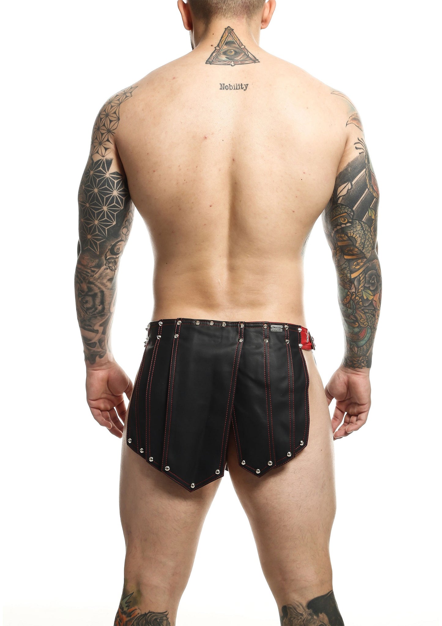 MOB Eroticwear Dngeon Roman Skirt BLACK O/S - 6