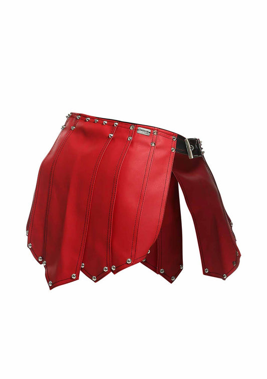 MOB Eroticwear Dngeon Roman Skirt - Rood