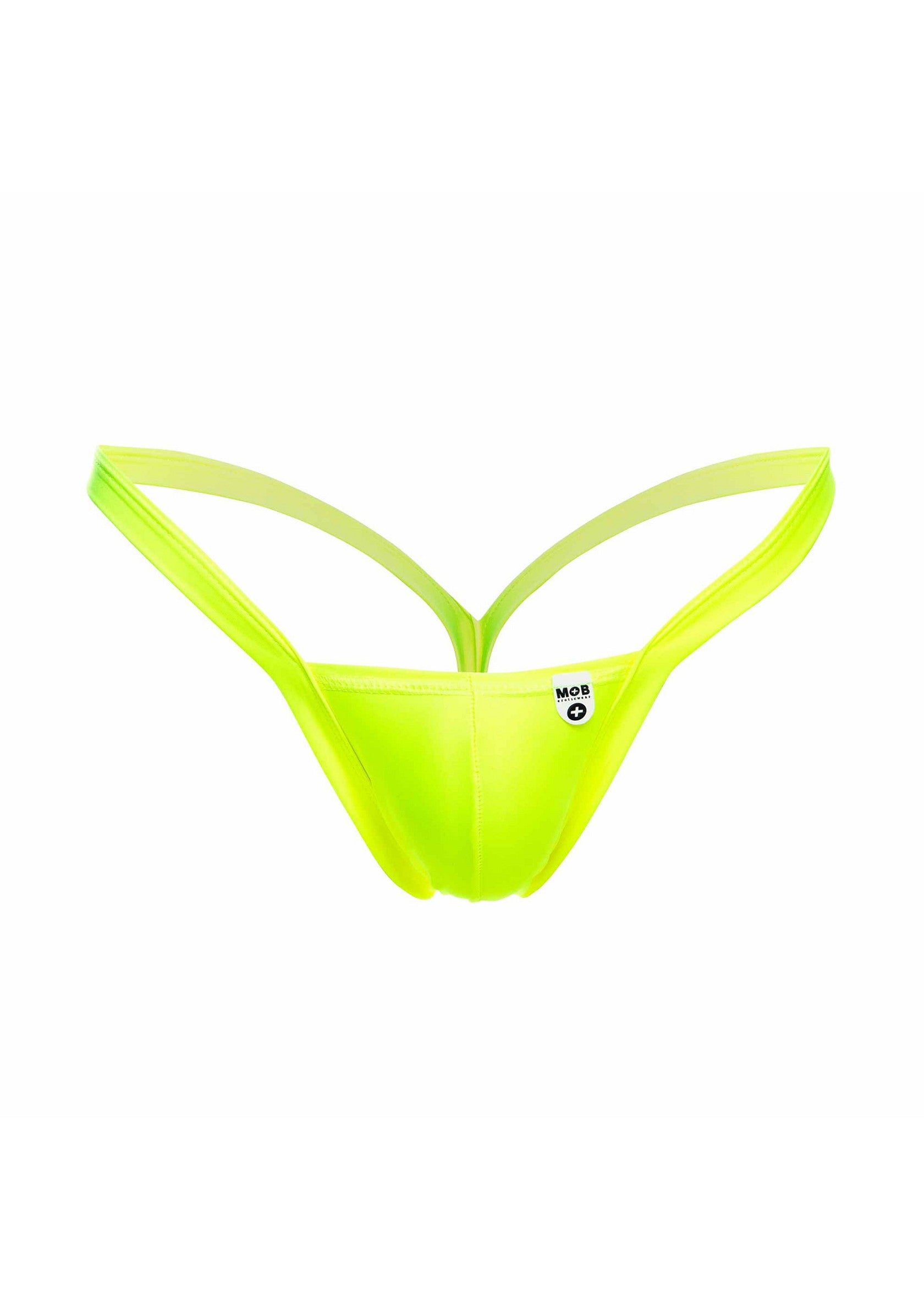 MOB Eroticwear Y Buns Thong YELLOW S - 2