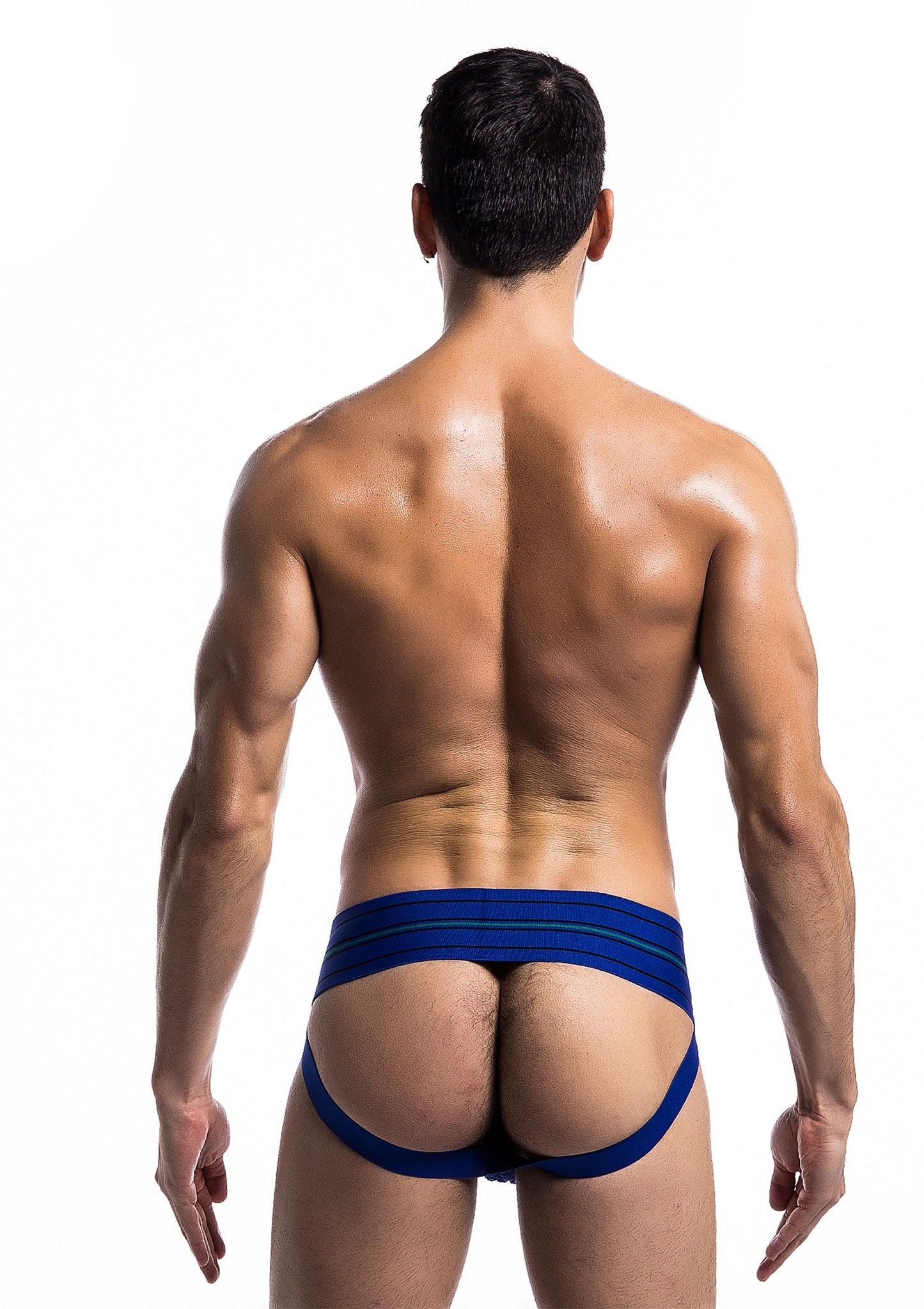 MOB Eroticwear Fetish Classic Wide Jockstrap BLUE S - 2