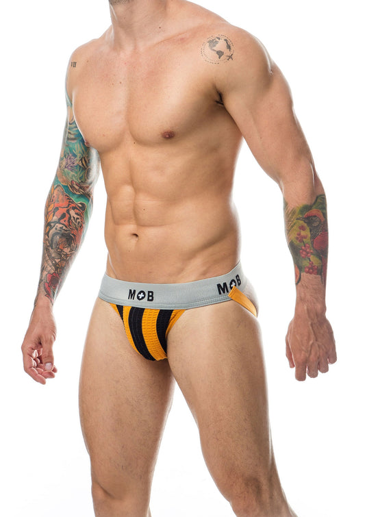 MOB Eroticwear Stripe Classic Jock - Oranje