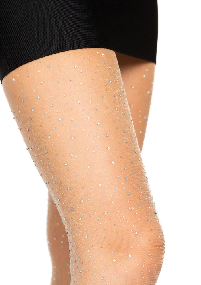 Leg Avenue Rhinestone pantyhose NUDE O/S - 0