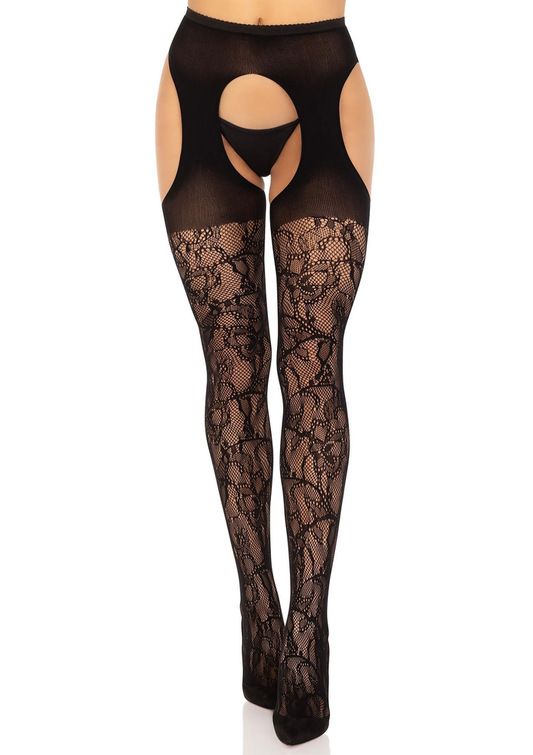 Leg Avenue Eyelet lace suspender hose