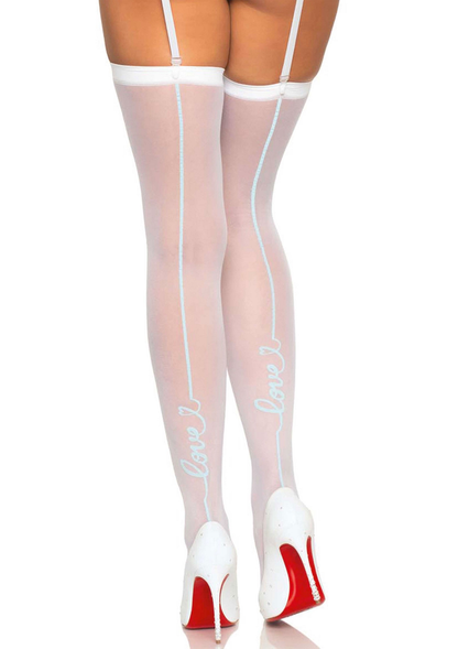 Leg Avenue True love backseam stockings WHITE O/S - 0