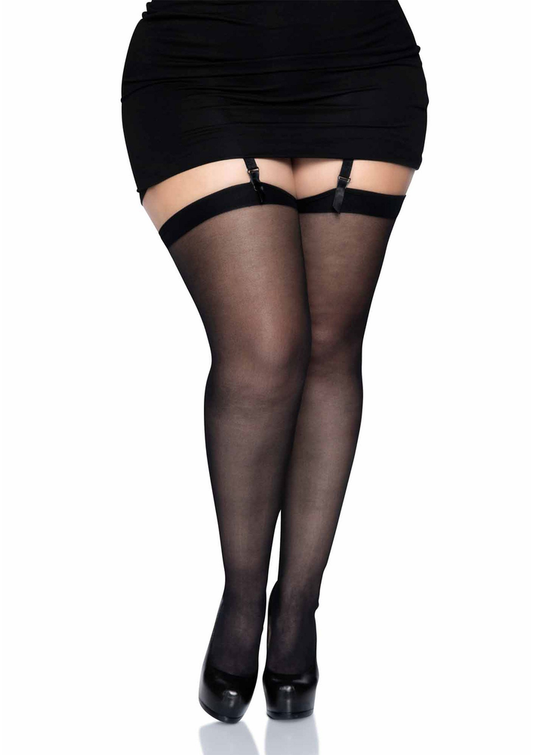 Leg Avenue Plus Size Backseam Stockings