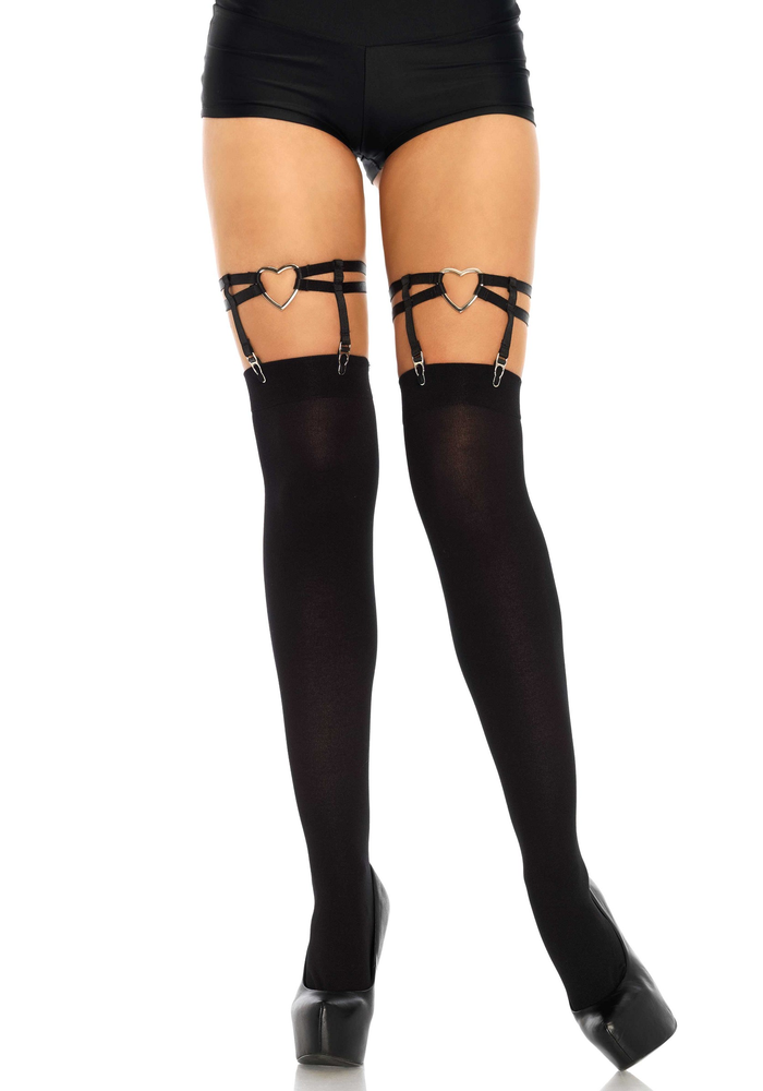 Leg Avenue Dual Strap Heart Garters BLACK O/S - 0