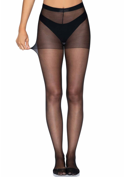 Leg Avenue Backseam Sheer Pantyhose BLACK O/S - 2