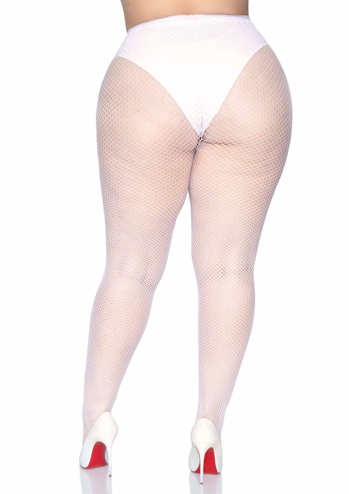 Leg Avenue Fishnet Pantyhose + WHITE O/S - 3