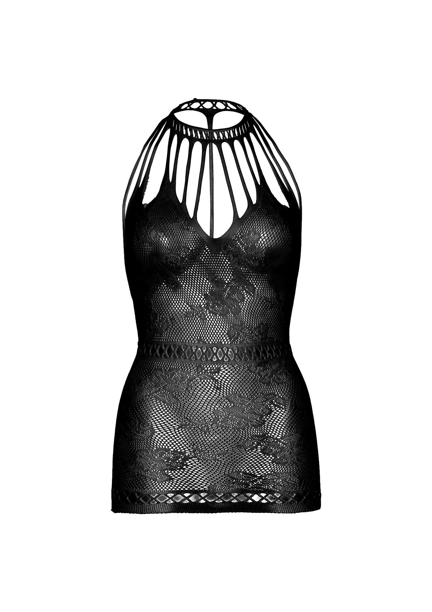 Leg Avenue Lace mini dress with cut-outs BLACK O/S - 1