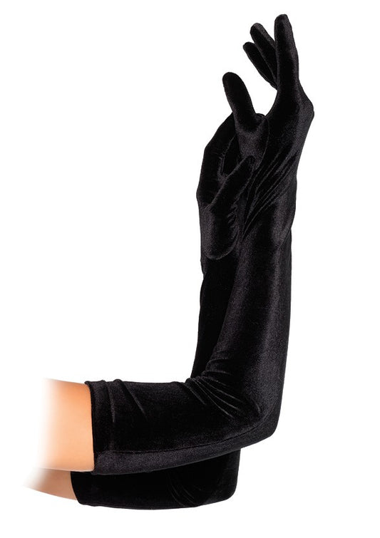 Leg Avenue Velvet Opera Length Gloves
