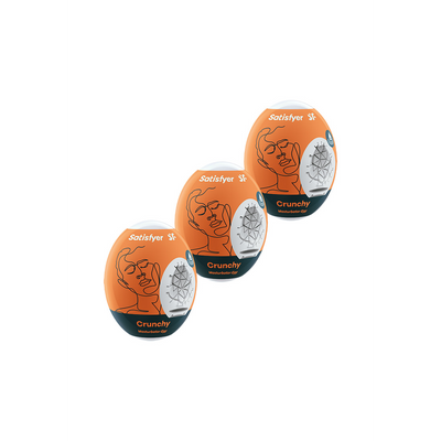 Crunchy - Masturbator Egg Set - 3 Pieces - Orange Oranje - 0