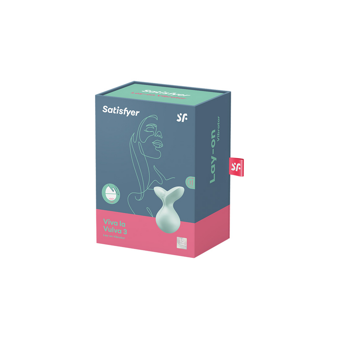 Viva la Vulva 3 - Lay-On Vibrator - Mint Groen - 1