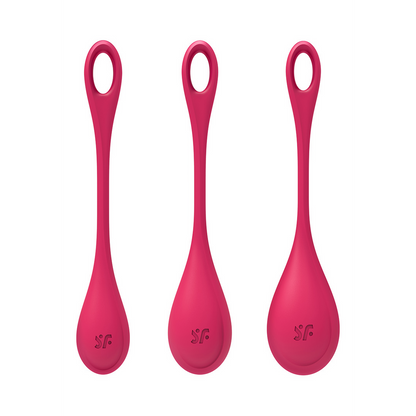 Yoni Power 1 - Kegel Ball Set - Red Rood - 4