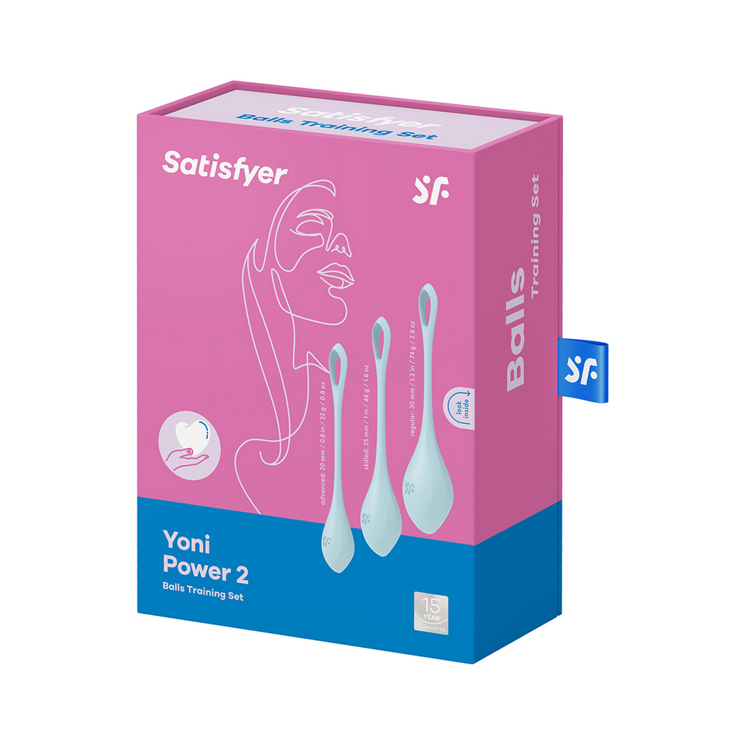 Yoni Power 2 - Kegel Balls Set - Light Blue Blauw - 2