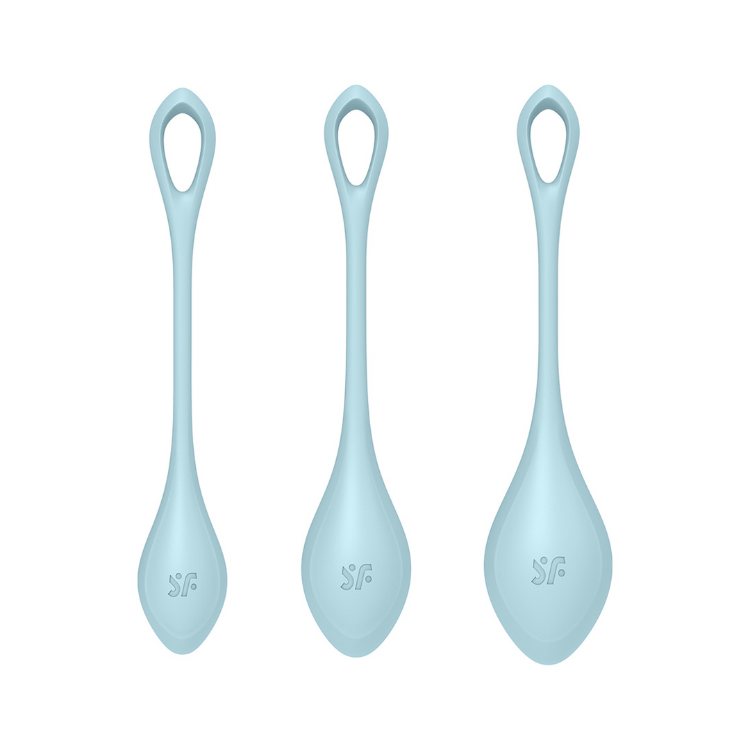 Yoni Power 2 - Kegel Balls Set - Light Blue Blauw - 4