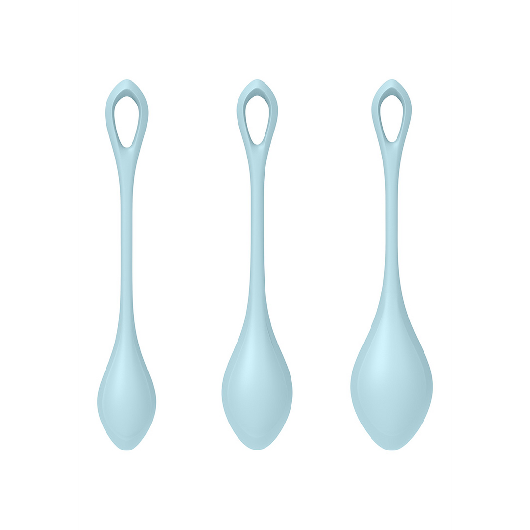 Yoni Power 2 - Kegel Balls Set - Light Blue Blauw - 3