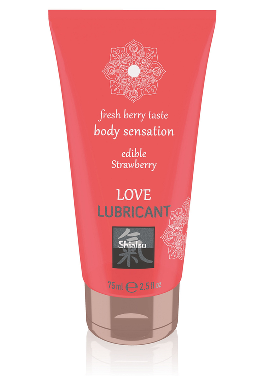 HOT Shiatsu Love Lubricant Edible - Aardbei