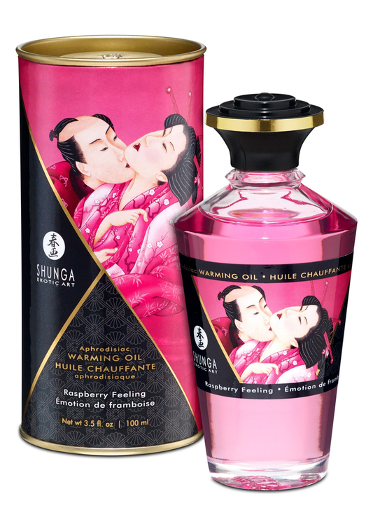 Shunga Aphrodisiac Warming Oil 100ml - Framboos