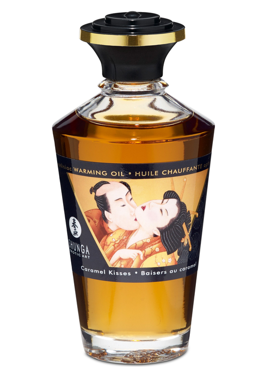 Shunga Aphrodisiac Warming Oil 100ml - Caramel huidskleur
