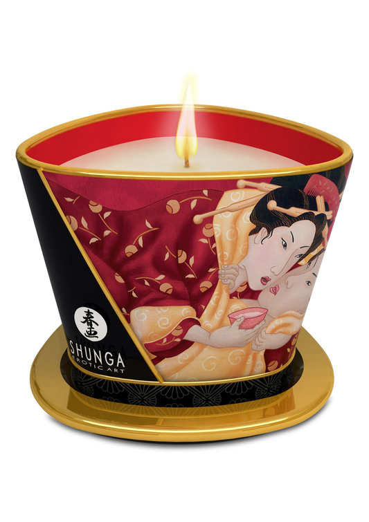 Shunga Massage Candle 170ml - Aardbei