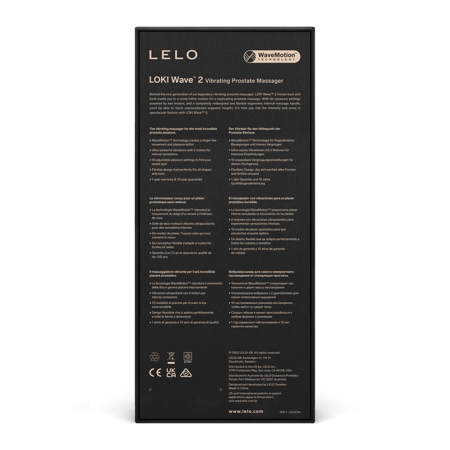 Lelo - Loki Wave 2 Vibrating Prostate Massager Black - 0
