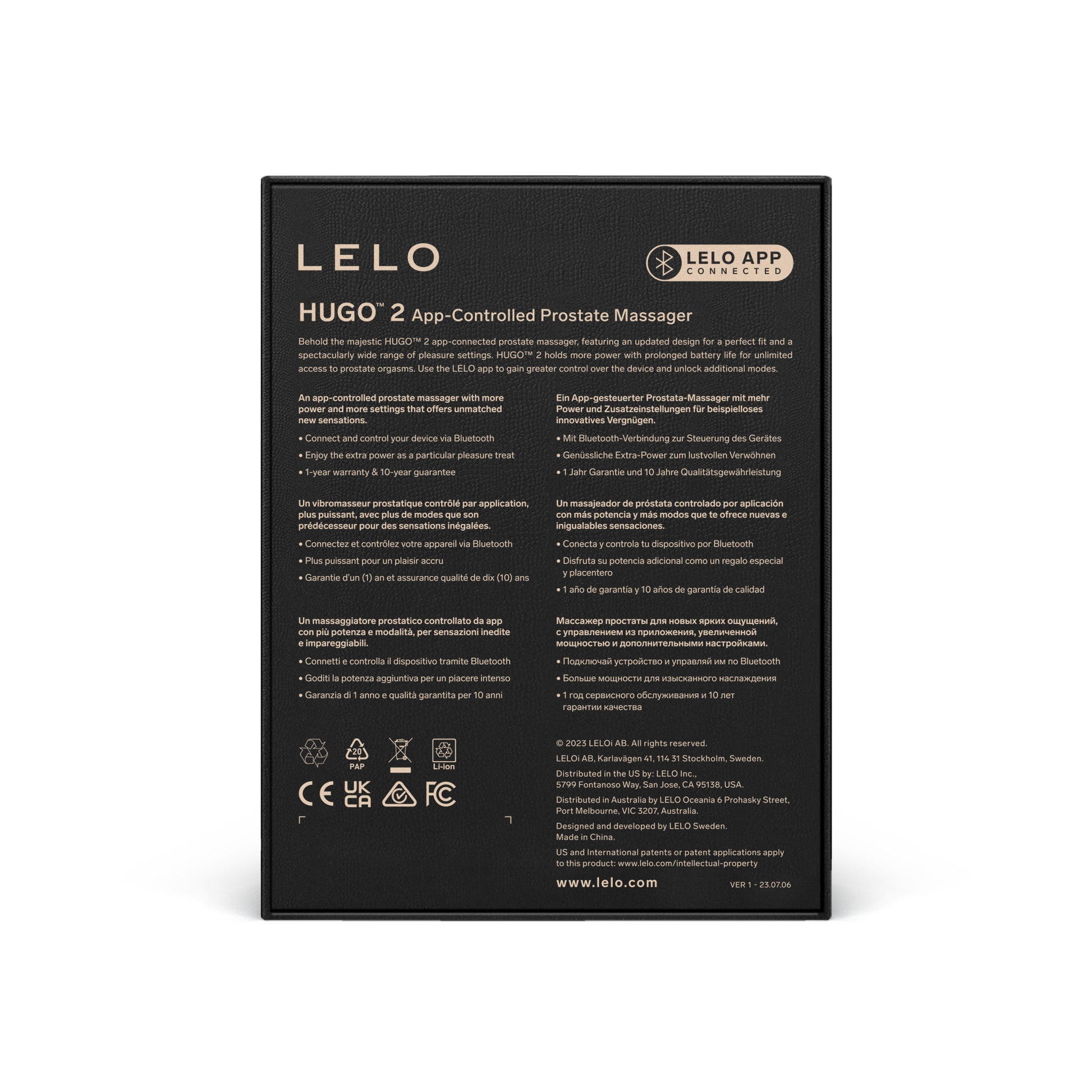 LELO - Hugo 2 App-controlled Prostate Massager Green - 0