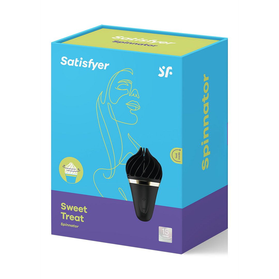 Sweet Treat - Stimulating Tongue Spinnator - Black/Gold Zwart - 3