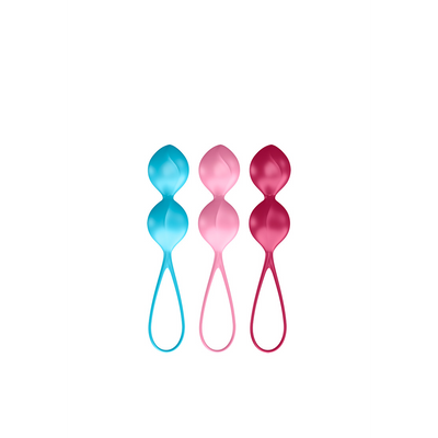 V Balls - Kegel Balls - 3 Pieces - Turquoise/Red/Pink Multikleur - 1