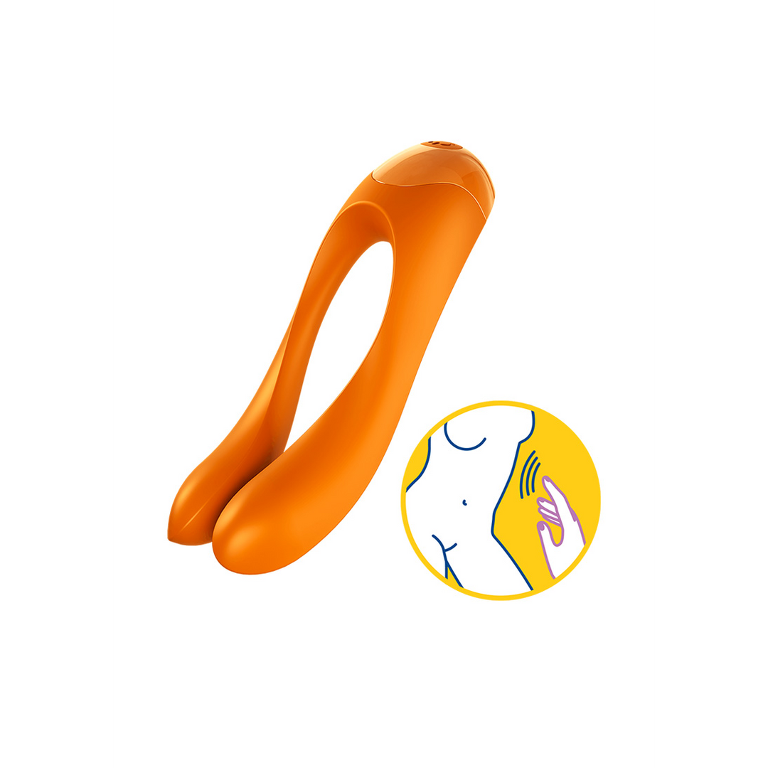 Candy Cane - Finger Vibrator for Intimate Zones - Orange Oranje - 2