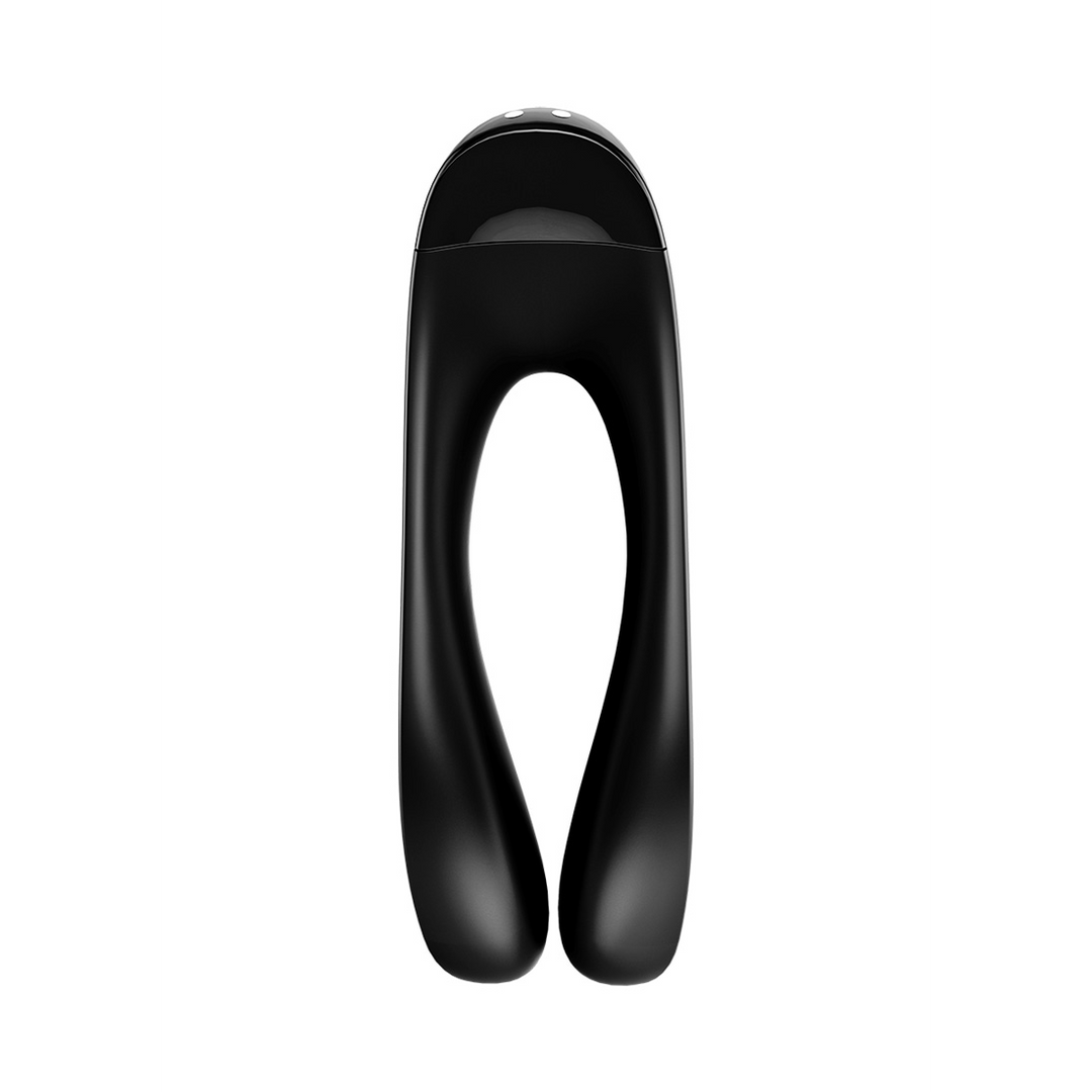 Candy Cane - Finger Vibrator for Intimate Zones - Black Zwart - 0