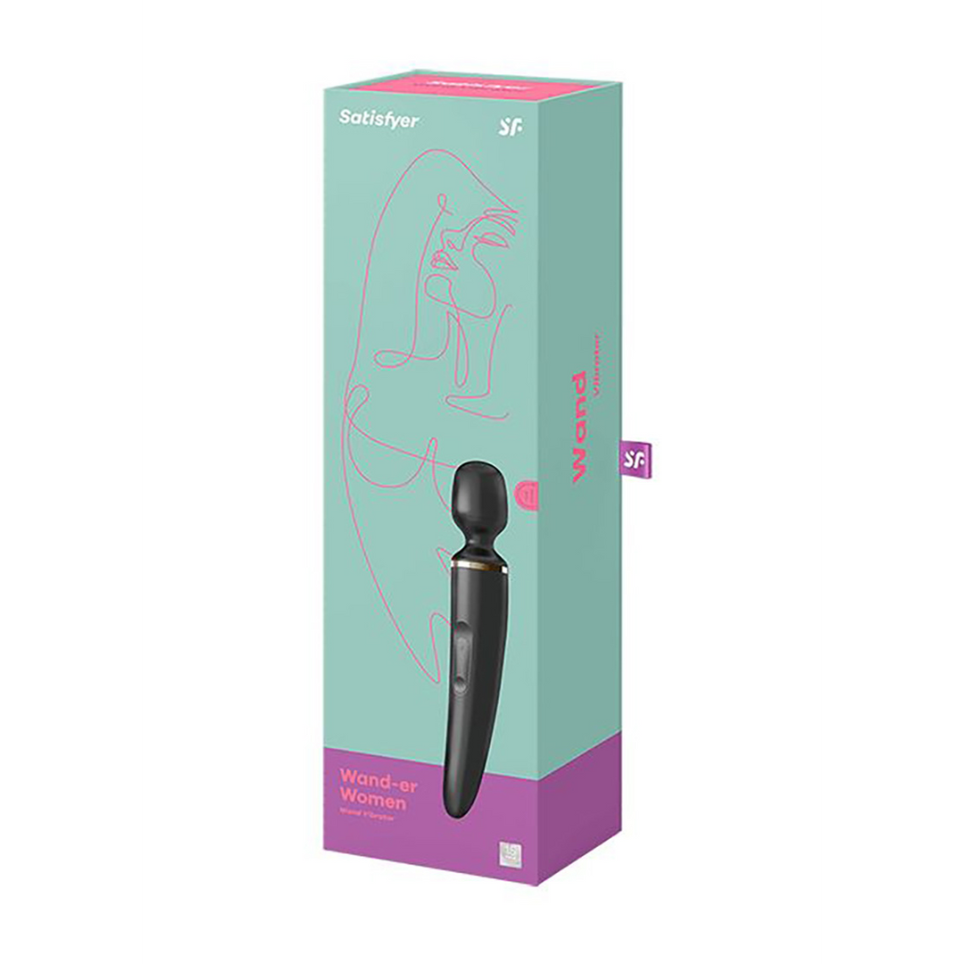 Wand-er Woman - Wand Vibrator - Black/Gold Zwart - 2